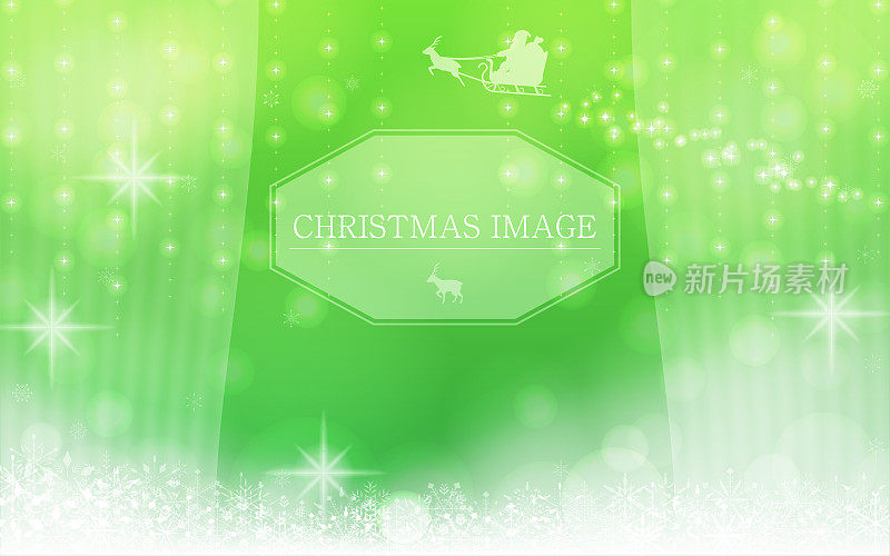 Glittering Christmas image background material with frame